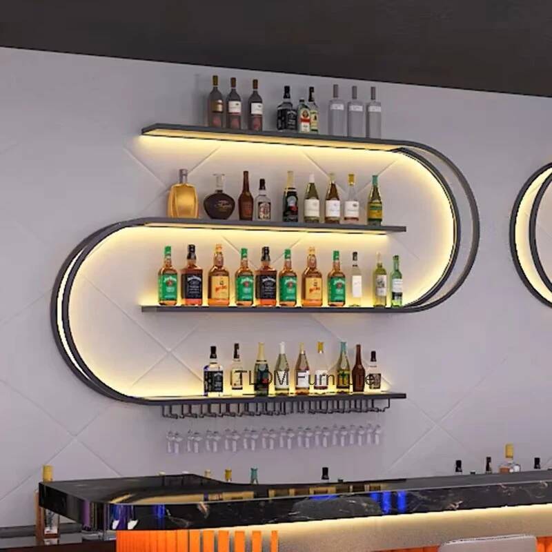 Estante de Pared de Hierro con - Home Bar Setup reseña y precio