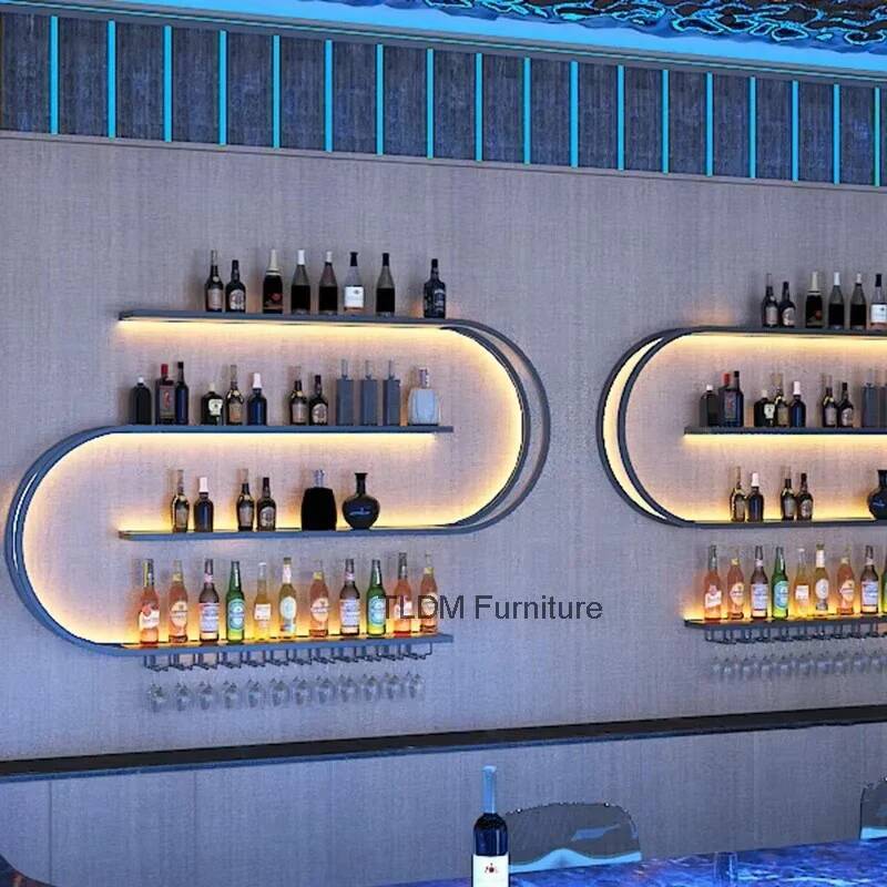 Estante de Pared de Hierro con - Home Bar Setup reseña y precio