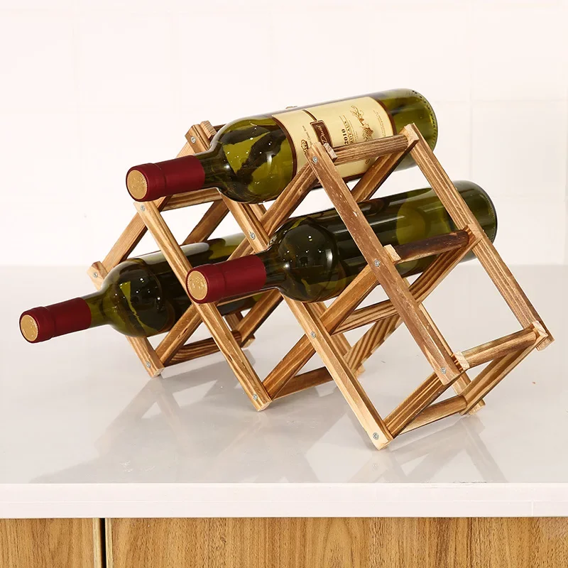 Estantes de vino de madera ple - Home Bar Setup reseña y precio