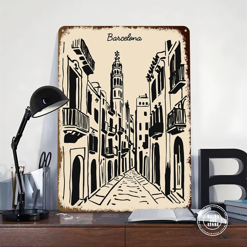 Póster Metálico de Calle de Ba - Home Barcelona reseña y precio